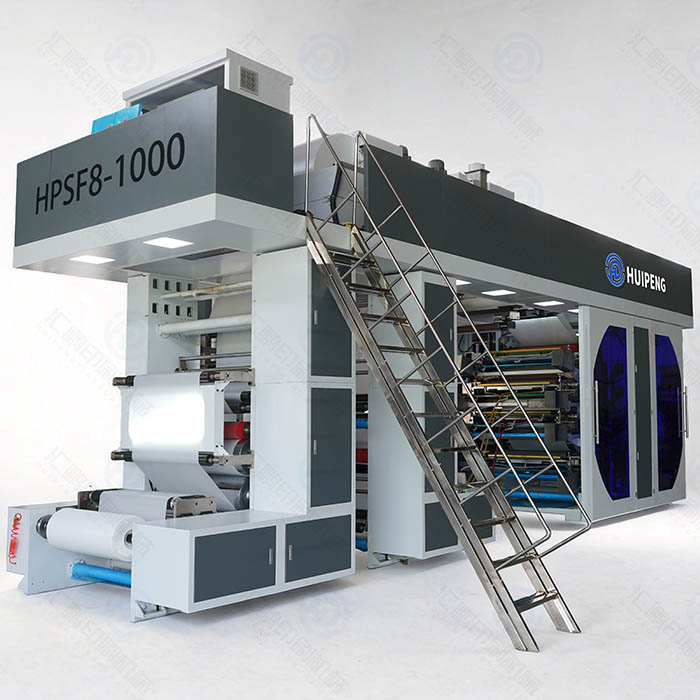 Flexo printing machine with sleeve type